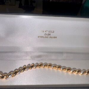 Gold and Silver Twist Bracelet NEW